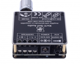 15W+15W HIFI Bluetooth-compatible Amplifier Board, BLE 5.1 Stereo Audio Amp, U-disk/AUX Audio APP/Infrared Remote Control